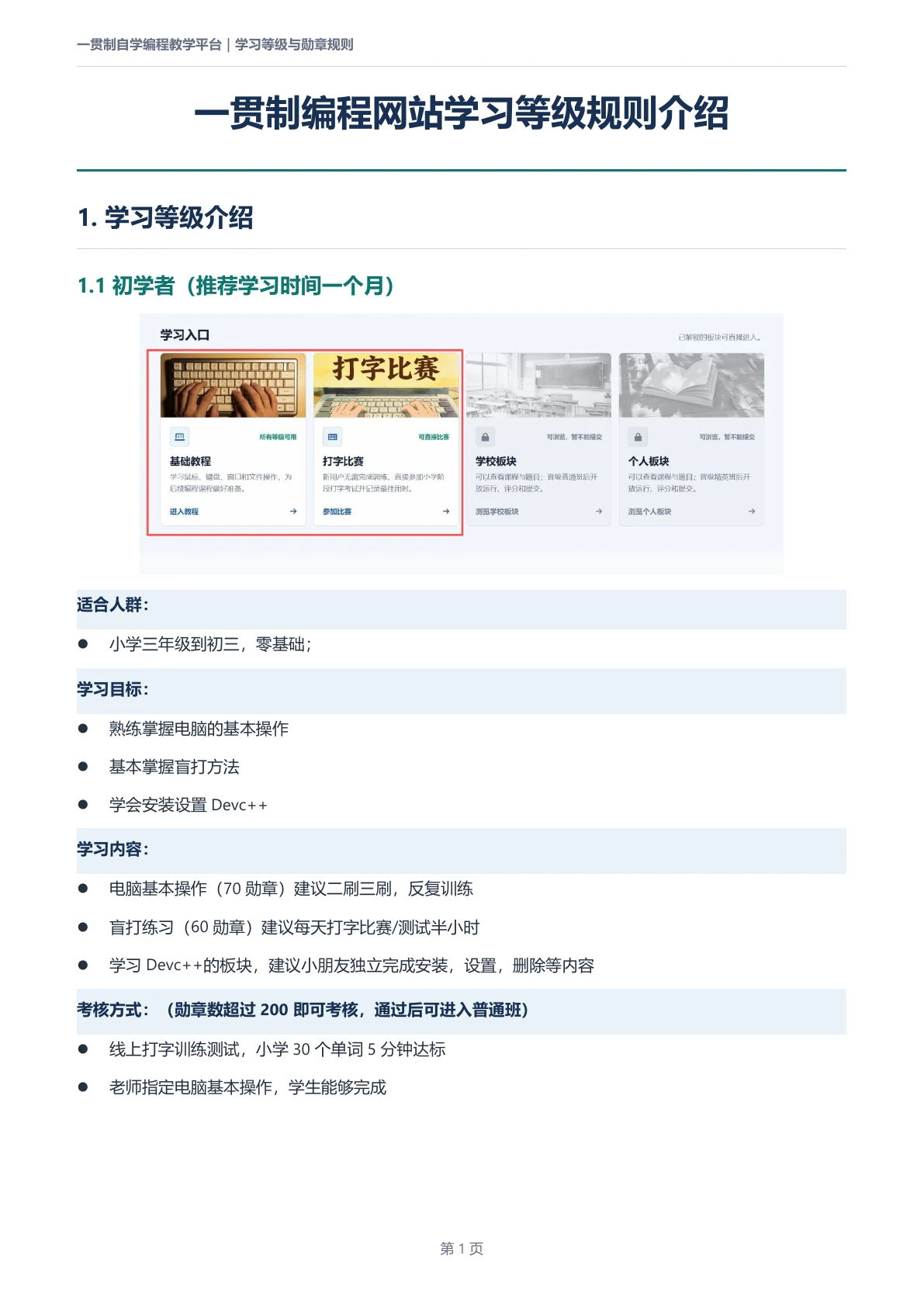 网站功能与勋章规则第 1 页